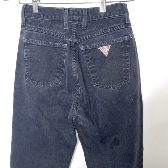 Guess by Marciano Denim - Guess by Georges Marciano Mom Jeans Womens High Rise Black Vintage Size 27